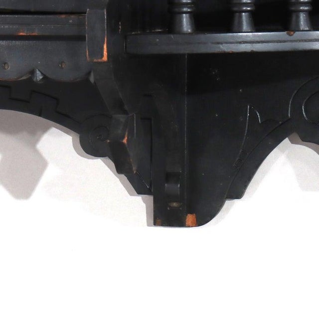 Late 19th Century Antique Kimble & Cabus Attr Aesthetic Movement Ebonized Wall Cabinet C1870, Attributed For Sale - Image 5 of 14