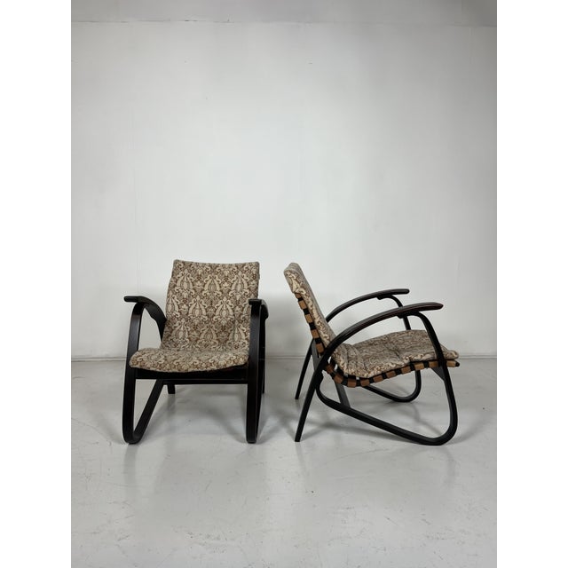 Lounge Chairs by Jan Vanek, Czech Republic, 1930s, Set of 2 For Sale - Image 9 of 9