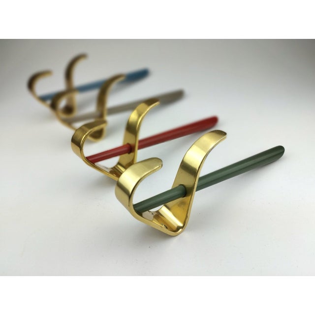 1950s Mid-Century Aluminum Coat Hooks, 1950s, Set of 4 For Sale - Image 5 of 18
