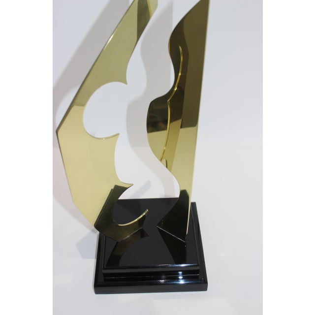 Gold Van Teal Signed Abstract Sculpture For Sale - Image 8 of 13