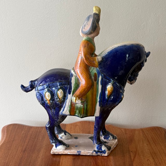 Large Tang Dynasty Style Horse With Rider For Sale - Image 11 of 15