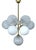 Large Italian Space Age Pendant Light in Glass, 1960s For Sale