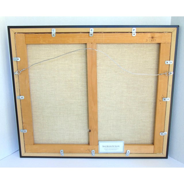 1970s Vintage Original Oil Painting "Sunset Over Moritz" by Carmelo Castellano 24"w X 24"h For Sale - Image 5 of 5