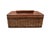 A gorgeous, handmade leather & parquet box. Features a woven leather design with leather adorning the sides, top, and...