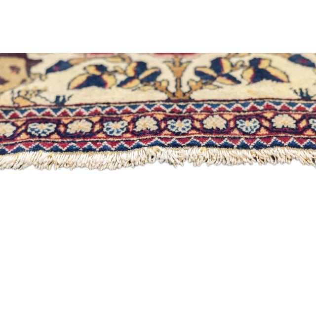 Ecru Antique Tehran Rug 4'7'' x 6'11'' For Sale - Image 8 of 12