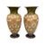 Impressive matched pair of Slater’s Patent stoneware vases by Royal Doulton, richly decorated with an all-over floral...