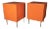 Vintage Mid-Century Modern Cubic Orange Cabinets - a Pair For Sale