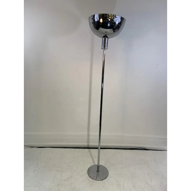 Gilbert Rohde Art Deco Chrome Modernist Torchiere by Gilbert Rohde For Sale - Image 4 of 9
