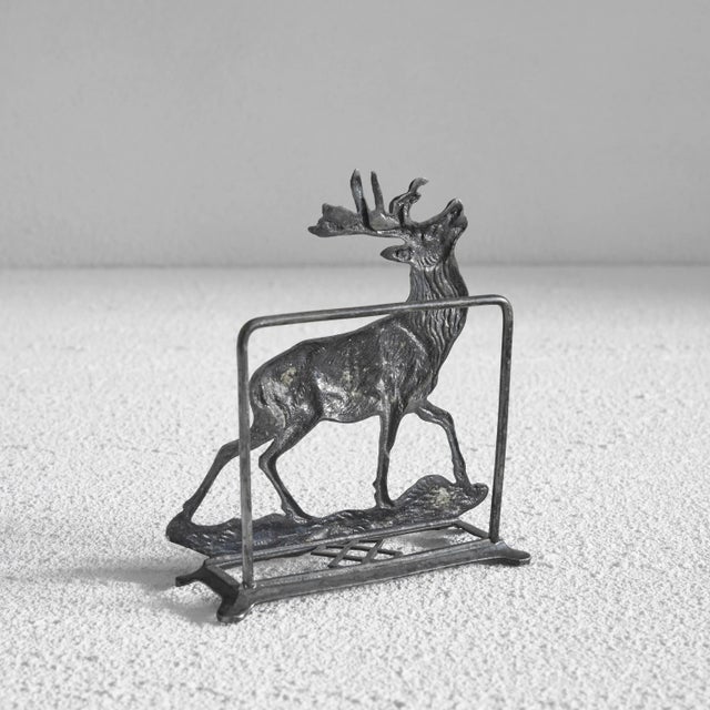 Decorative Deer Napkin Holder, 1930s For Sale - Image 6 of 7