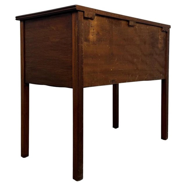 Brown Antique Early 20th Century English Edwardian Mahogany Writing Table, 1890s For Sale - Image 8 of 12