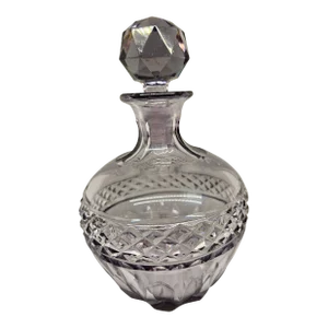 Vintage Purple Lavender Glass Decanter, Cruet Bottle, Vinegar Cruet