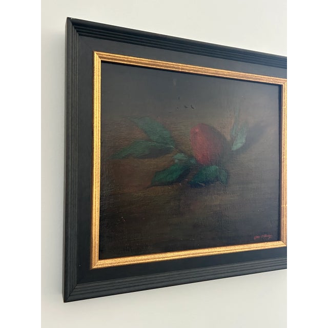 Late 20th Century Red Floral Still Life Oil Painting on Canvas by James Clinton Mumby For Sale - Image 11 of 18