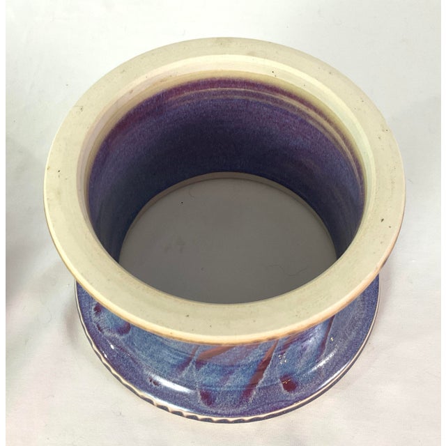 Handcrafted Studio Art Pottery Pedestal Plate/Shallow Centerpiece Bowl/Tazza For Sale - Image 6 of 9