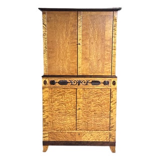 1930s Swedish Large Cupboard Cabinet by Carl Malmsten for Ab Nordiska Kompaniet in Birch and Birch Root For Sale
