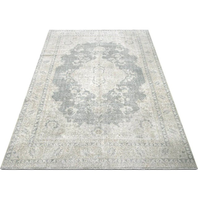 1960s Turkish Oushak Rug For Sale In Los Angeles - Image 6 of 7