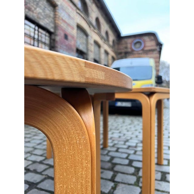 Semicircular Dining Table in Grey Beech by Rud Thygesen & Johnny Sørensen for Farstrup For Sale - Image 6 of 11