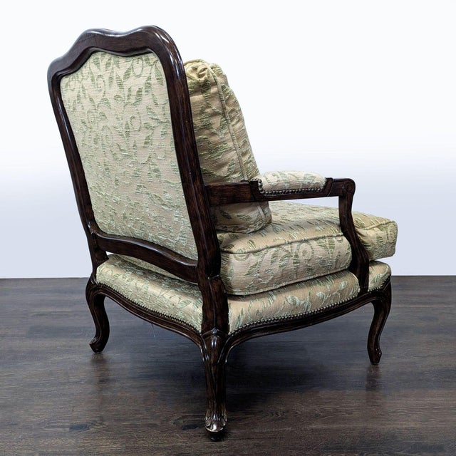 Louis XV Style Upholstered Bergère Lounge Chair For Sale - Image 4 of 15