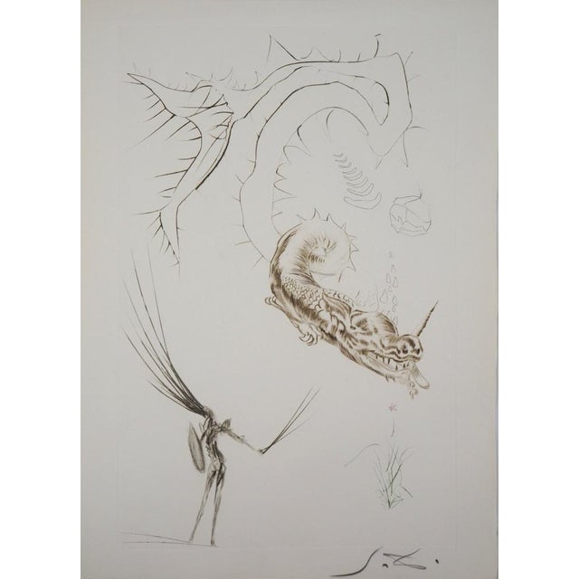 Salvador Dali, Tristan and the Dragon, 1970, Original Etching For Sale - Image 7 of 8