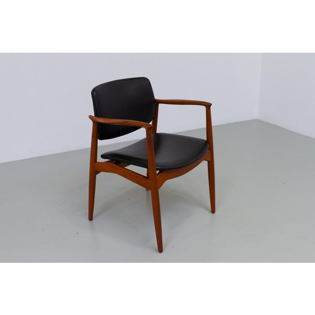 Danish Teak Captains Chair by Erik Buch for Ørum, 1960s For Sale - Image 9 of 18