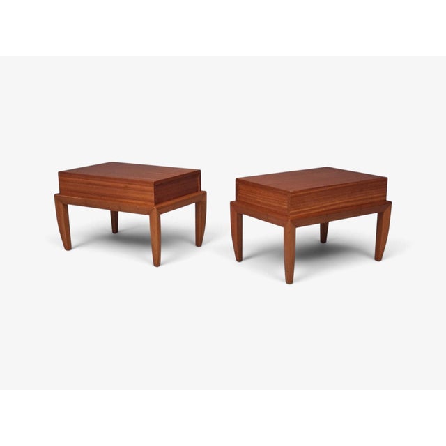 John Keal, Occasional Tables, Mahogany, Brass, United States, 1950s For Sale - Image 12 of 12