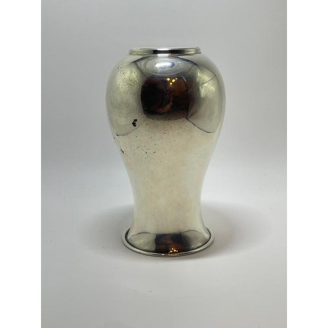 Scandinavian Modern Silver Plated Vase from FAK, Sweden, 1930s For Sale - Image 3 of 5