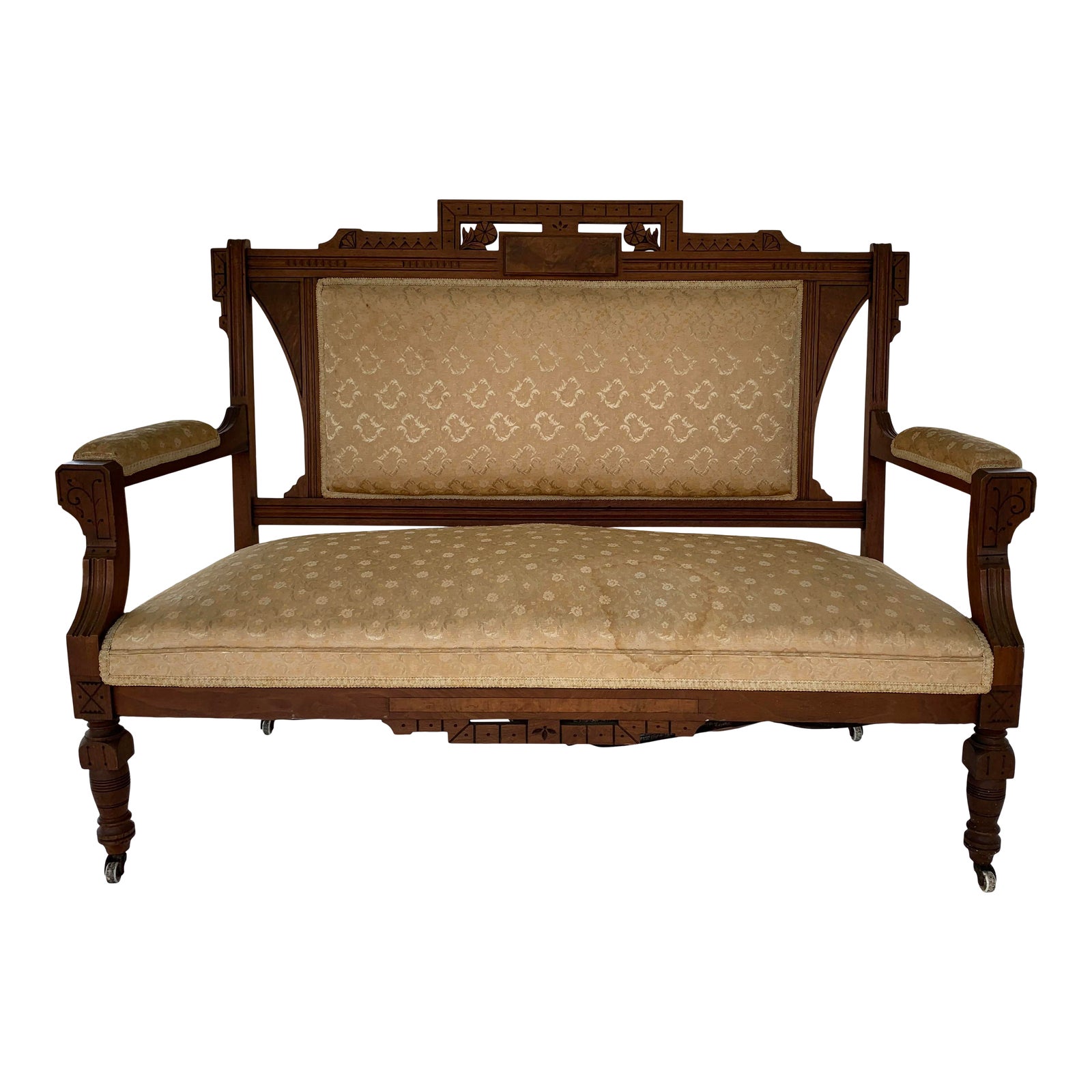 Antique Victorian Eastlake Carved Loveseat/Settee Chairish