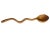 Wood Vintage Large Hand Carved Wavy Curve Irregular Handle Spoon Ladle For Sale - Image 7 of 7
