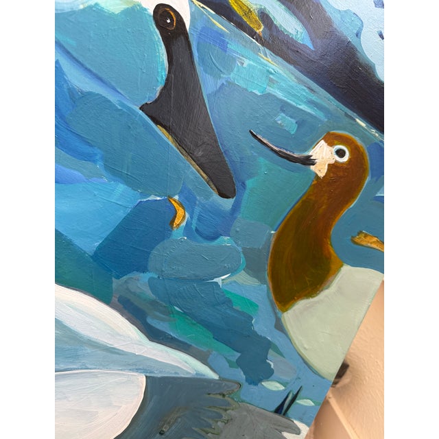 “Nosey Neighbors” a Swan Painting by LWren Walraven For Sale - Image 4 of 18