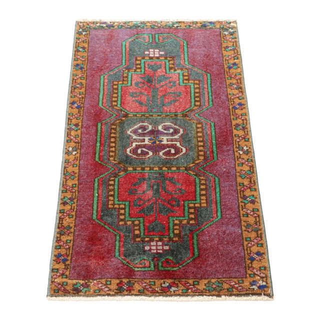 1950s Vintage Oushak Rug With Polychromatic Geometric Medallions, From Rug & Kilim For Sale - Image 5 of 7