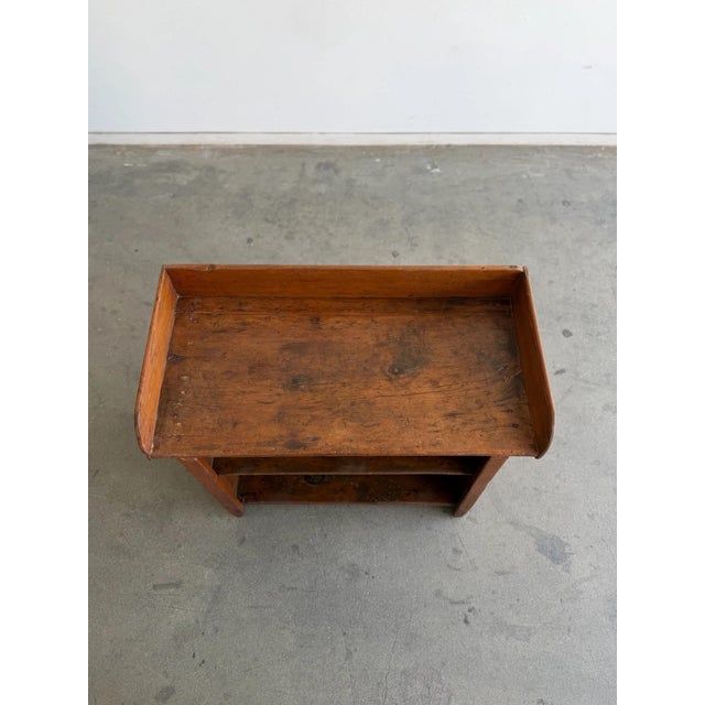 Brown 1940s Rustic Bucket Bench Cabinet For Sale - Image 8 of 12
