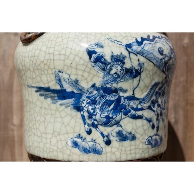 Large Early 19th Century Chinese Qing Dynasty Crackle Glazed Porcelain Vase For Sale - Image 14 of 18