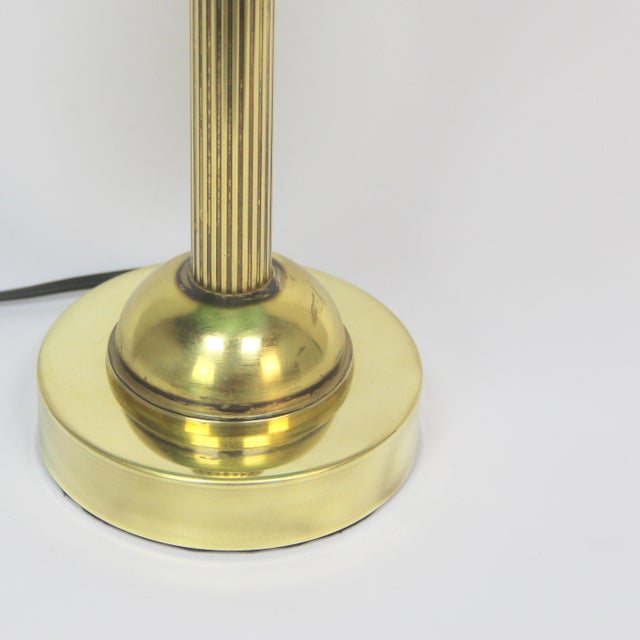 Green Opal Glass Table Lamp, 1960s For Sale - Image 6 of 8