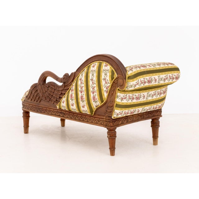Empire Style Salesman Sample Walnut Chaise Longue For Sale - Image 9 of 9
