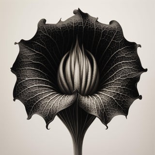 Dipsacus Strigosus Flower No. 1 — Black and White Vintage Botanical Photography Print For Sale