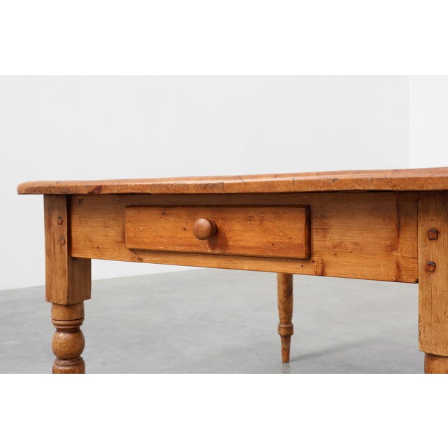 Antique Pine Farmhouse Table, France, 19th Century For Sale - Image 4 of 13