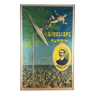 Original Human Gyroscope Poster by Candido Aragonez de Faria, 1910 For Sale