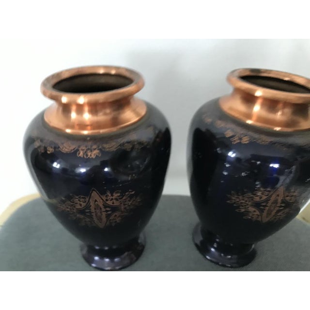 Copper Painted Vase in a Horseshoe from Ab, Set of 2 For Sale - Image 16 of 18
