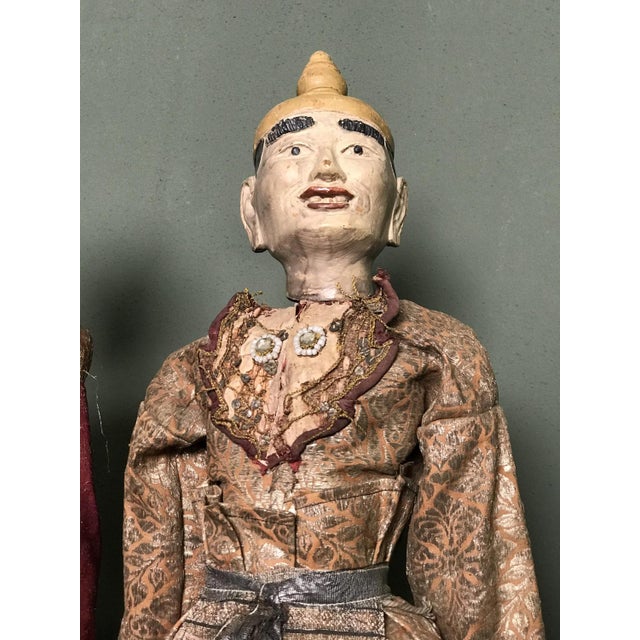 Myanmarese Doll in Brown Robes and Hat For Sale - Image 4 of 8