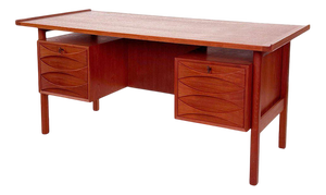 Vintage Model 75 Desk in Teak by Niels Clausen for NC Møbler, Denmark, 1960s