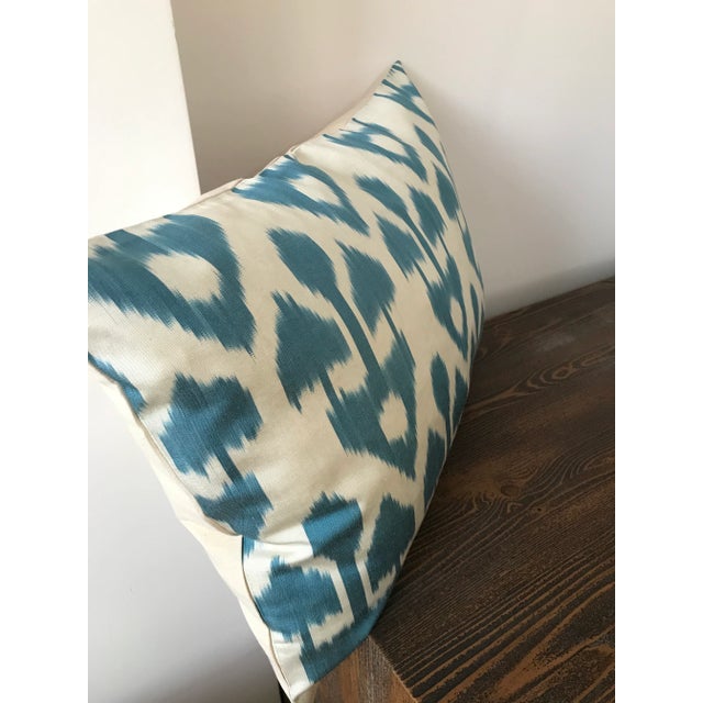Textile Contemporary Silk Ikat Decorative Pillow Cover For Sale - Image 7 of 10