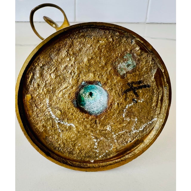 Mid-Century Brass Dancing Figurines Statues- a Pair For Sale - Image 9 of 9