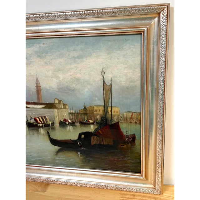 Wood 19th-Century Italian Venetian Capriccio of the Bacino di San Marco For Sale - Image 7 of 18