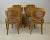 1950s Vintage Louis XVI Style Country French Provincial Solid Oak Cane Back & Upholstery Seats Fluted Legs Chairs - Set of 4 For Sale - Image 6 of 11