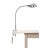 Silver Vintage Mid 20th Century Flexible Metal Desk Lamp For Sale - Image 8 of 9