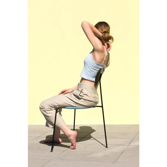 Pigeon Blue Centro Chair by OK Design For Sale - Image 4 of 8