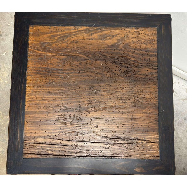 Wood Jorge Kurczyn, Rustic Side Table With Cow Horn Legs For Sale - Image 7 of 8