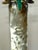 Metal Set of Signed Emilia Castillo Silver Salad Servers With Malachite Parrots Rare - A Pair For Sale - Image 7 of 8