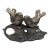 Vintage Pewter Lovebirds Salt and Pepper For Sale