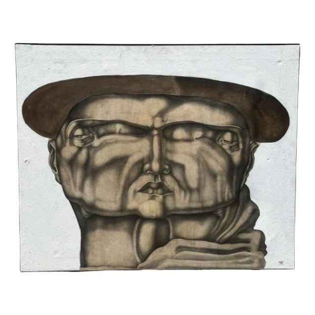 MPR, Double Face, 1960s, Oil Painting For Sale