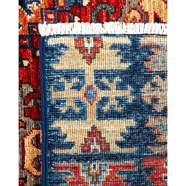 2000 - 2009 Serapi, One-of-a-Kind Hand-Knotted Runner Rug - Orange, 3' 2" x 14' 2" For Sale - Image 5 of 8